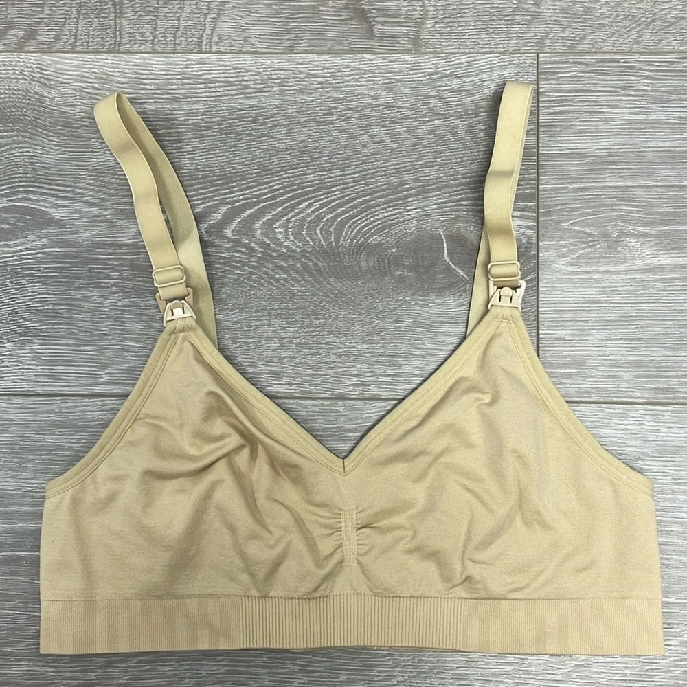 Hofish Seamless Nursing Bra Nude M